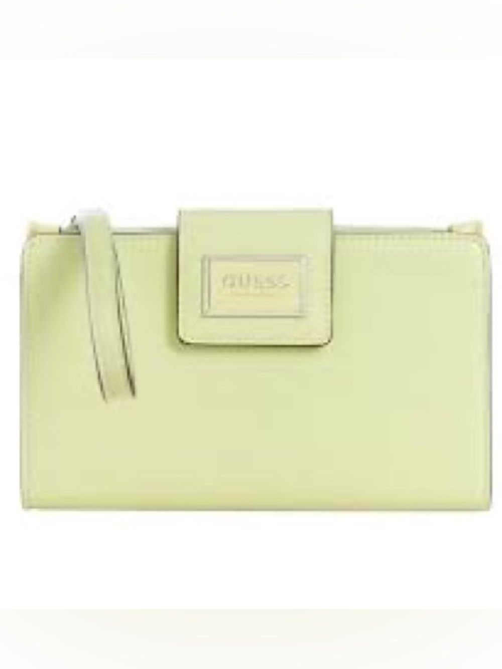 ♥️5/$25♥️GUESS Y2K Lime Green Wristlet & Cardholder with Logo Plaque